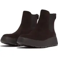 FitFlop pour femme. FK3-167 Bottines en cuir F-Mode marron foncé (38), Plat, 1 à 3 cm, Aucun, Casuel