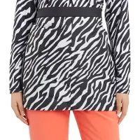 MCKINLEY Isabel W jupe de ski de protection pour femme avec revêtement AQUABASE aspect zèbre 420206 915 noir/blanc