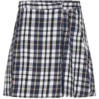 Tommy Hilfiger Femmes, Jupe, Tjw Mini-jupe plissée à carreaux pour femme, Blanc, (S)