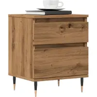 vidaXL Tables de chevet 2 pcs chêne artisanal 40x35x50 cm