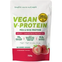 Gold Nutrition V Vegan Protein Strawberry 720g Clair