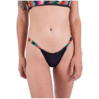 Hurley Chevron Cheeky Scoop Bikini Bottom Noir S Femme