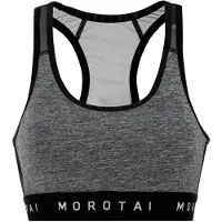 MOROTAI Soutien-gorge de sport 'Athletic' gris chiné / noir / blanc