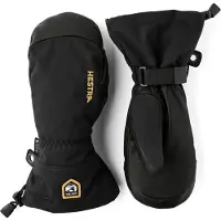 Hestra Army Leather Gore-Tex, moufles de ski, noir