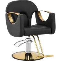 Physa Fauteuil de coiffure Expondo avec repose-pieds - 53 - 64 cm - 180 kg - Noir