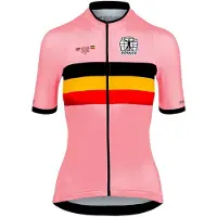 Bioracer Icon Official Belgian Cycling Short Sleeve Jersey Rose M Femme