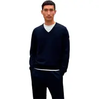 Ecoalf pour homme. MCMGAKNFERRO0666W24-161 Ferro Marino Sweater (XL), Casuel, Durable, Marine, Laine Recycle
