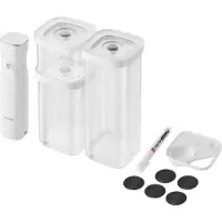 Zwilling Kit de démarrage Cube pour le vide, Appareil de mise sous vide, Blanc, Transparent