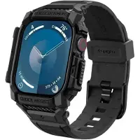 Spigen Coque Rugged Armor Pro pour Apple Watch 10 - 42 mm - Matte Black