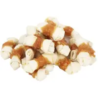 Brekz Rawhide Dog Chews - os à mâcher noué peau de bœuf et poulet (7,5 cm)