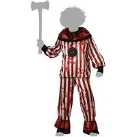Atosa Clown Halloween Men Costume Rouge M-L Enfants
