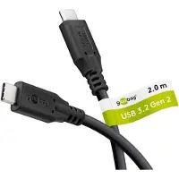 Goobay 74202 Câble USB 3.2 Gen 1 (3.1 Gen 1) 2 m USB C Noir