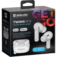 Defender Casque Bluetooth TWINS 903 blanc