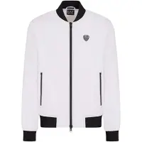 Emporio Armani pour homme. 8NPB12_PN7LZ Blouson bombardier en tissu technique premium blanc (M), Casuel, Polyester