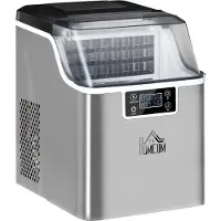 HOMCOM Machine à glaçons 20 kg/24 h, capacité de 2,3 L, avec réservoir d'eau de 3,2 L