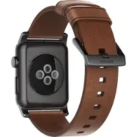 Nomad Apple Watch Bracelet 42mm en Cuir Marron/Noir