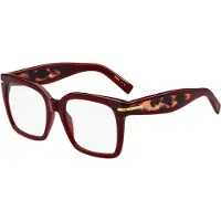 BOSS Monture optique en acétate bordeaux avec charnières dorées