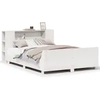 vidaXL Lit en bois massif sans matelas blanc 160x200 pin