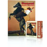New York Puzzle Company - Puzzle « Bucking Bronco » Mini, 100 pièces, jeu éducatif