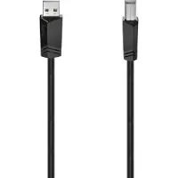 Hama Câble USB-A vers USB-B 1,5 m Matière Synthétique Noir