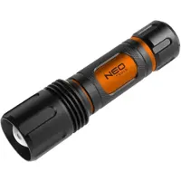 Neo Tools Lampe de poche à accu 6xAA Puissance 20W, max 1500 lumens, portée 250m, LED Cree XHP50.2, IPX4, alimentation 6xAA (non incluse), 3 fonctions d'éclairage 100%, 20%, stroboscopique, zoom.