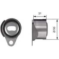 Gates Galet tendeur, courroie de distribution PowerGrip T41157