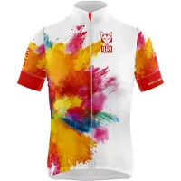 Otso Maillot de cyclisme à manches courtes Colors, blanc, taille L, femme, blanc, taille L