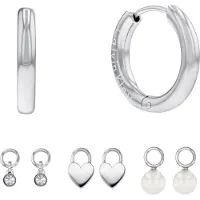 Calvin Klein Parure de bijoux argent / blanc perle