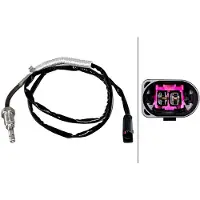 Hella Capteur de température des gaz d'échappement vissé 2 pôles 892 mm câble pour entre autres AUDI A4
