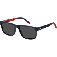 Tommy Hilfiger Lunettes de soleil bleu marine / gris / rouge