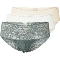 Dorina Slip beige / vert foncé / blanc