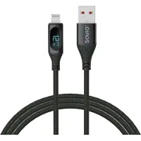 Savio usb - Câble Lightning avec écran, cl-173, 1 m, noir
