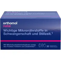 Orthomol VET Natal - Micronutriments pour la grossesse et l'allaitement - avec acide folique, autres vitamines et zinc - comprimés/capsules, 30 portions journalières