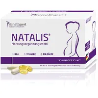 SanaExpert Natalis, complément alimentaire pendant la grossesse avec 700 µg de DHA, acide folique, fer, minéraux et vitamines, préparation combinée, 90 gélules
