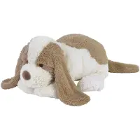 Happy horse Chien David Peluche 38cm - Blanc Beige - Jouets en peluche