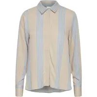 Ichi Chemisier beige / bleu