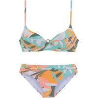 Sunseeker Bikini écru / turquoise / sapin / orange foncé