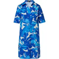 Comma Robe écru / bleu / azur