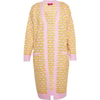 Swirly Cardigan citron vert / mandarine / rose clair