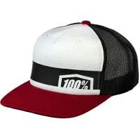 100% Garçons, Casquette, Desconocido Garçons Quest Youth Trucker Hat béret, brique, taille unique, Multicolore, Rouge, Blanc, Noir