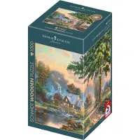 Schmidt Puzzle en bois Thomas Kinkade Studios : Am Alten Mühlenbach (1000 pièces)