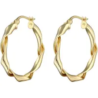 Elli Boucles d'oreilles 'Twisted' or