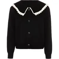 NAEMI Cardigan noir / blanc