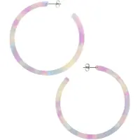 Fräulein Wunder Boucles d'oreilles 'Anne' bleu fumé / jaune pastel / violet