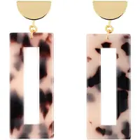 Fräulein Wunder Boucles d'oreilles 'Akane' beige / or / noir