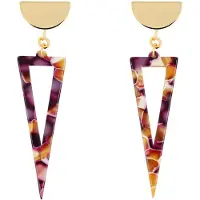 Fräulein Wunder Boucles d'oreilles curry / or / mûre / blanc cassé