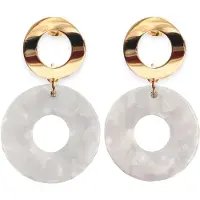 Fräulein Wunder Boucles d'oreilles 'Adua' or / blanc