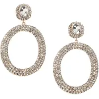 SOHI Boucles d'oreilles 'Eireen' or rose / transparent