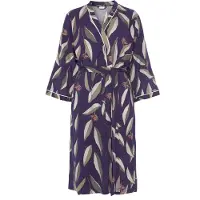 LASCANA Robe de chambre gris / violet foncé / rose clair / blanc