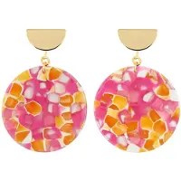 Fräulein Wunder Boucles d'oreilles 'Acetat Amal' rose